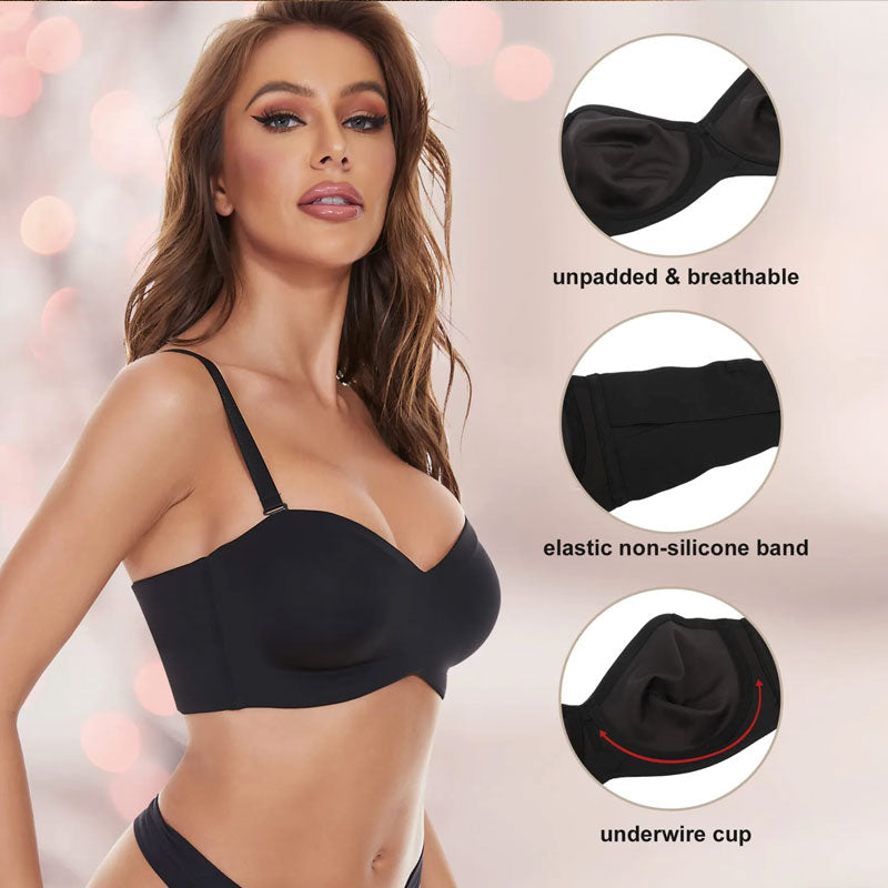 ⏳Ajankohtainen tarjous: 60 % alennus💗 Olkaimeton push-up bandeau-rintaliivit