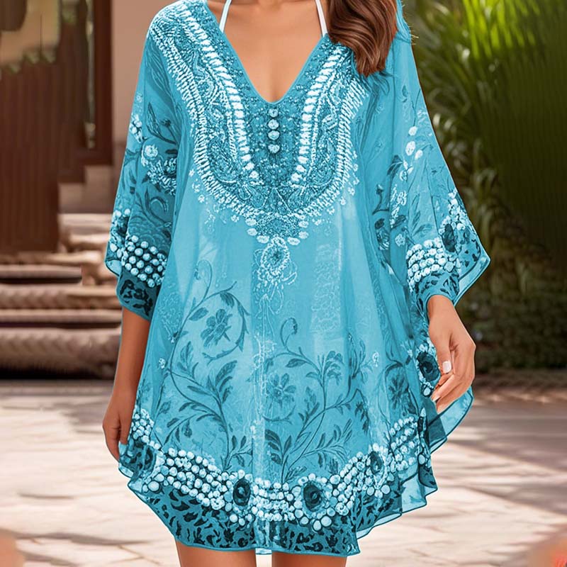 👗Naisten löysä V-aukkoinen epäsymmetrinen mekko