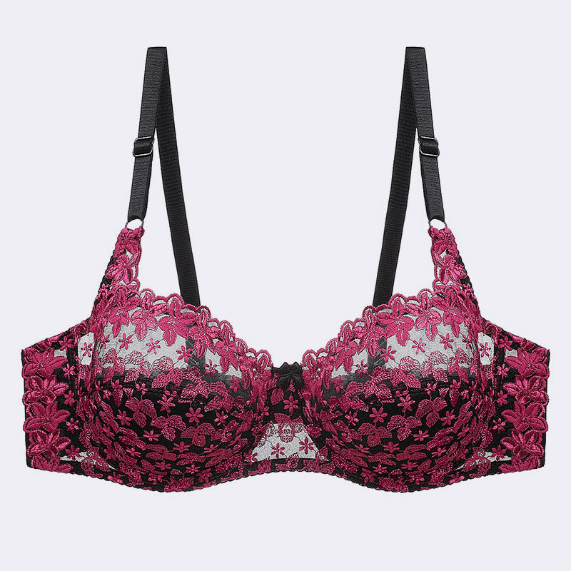 🎀Kirjailtu Pitsinen Ohutkuppinen Rintaliivi