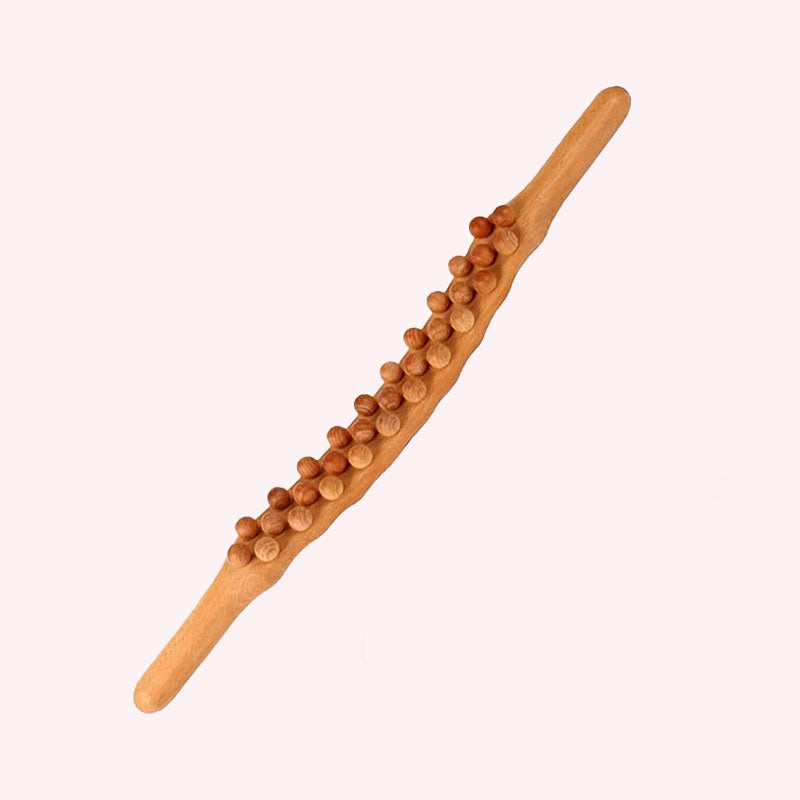 🎁Pyökkipuinen hierontakeppi | Kaksinkertainen rivi palloja vatsan hierontaan ja meridiaanien avaamiseen