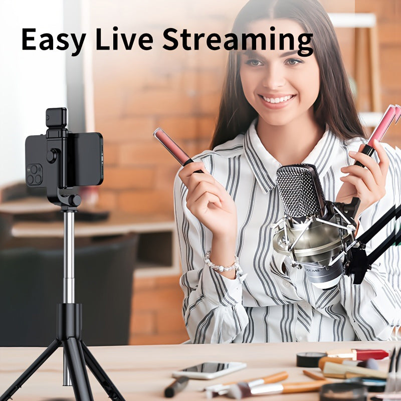 Selfie-tikkujalusta, jossa on täyttövalo