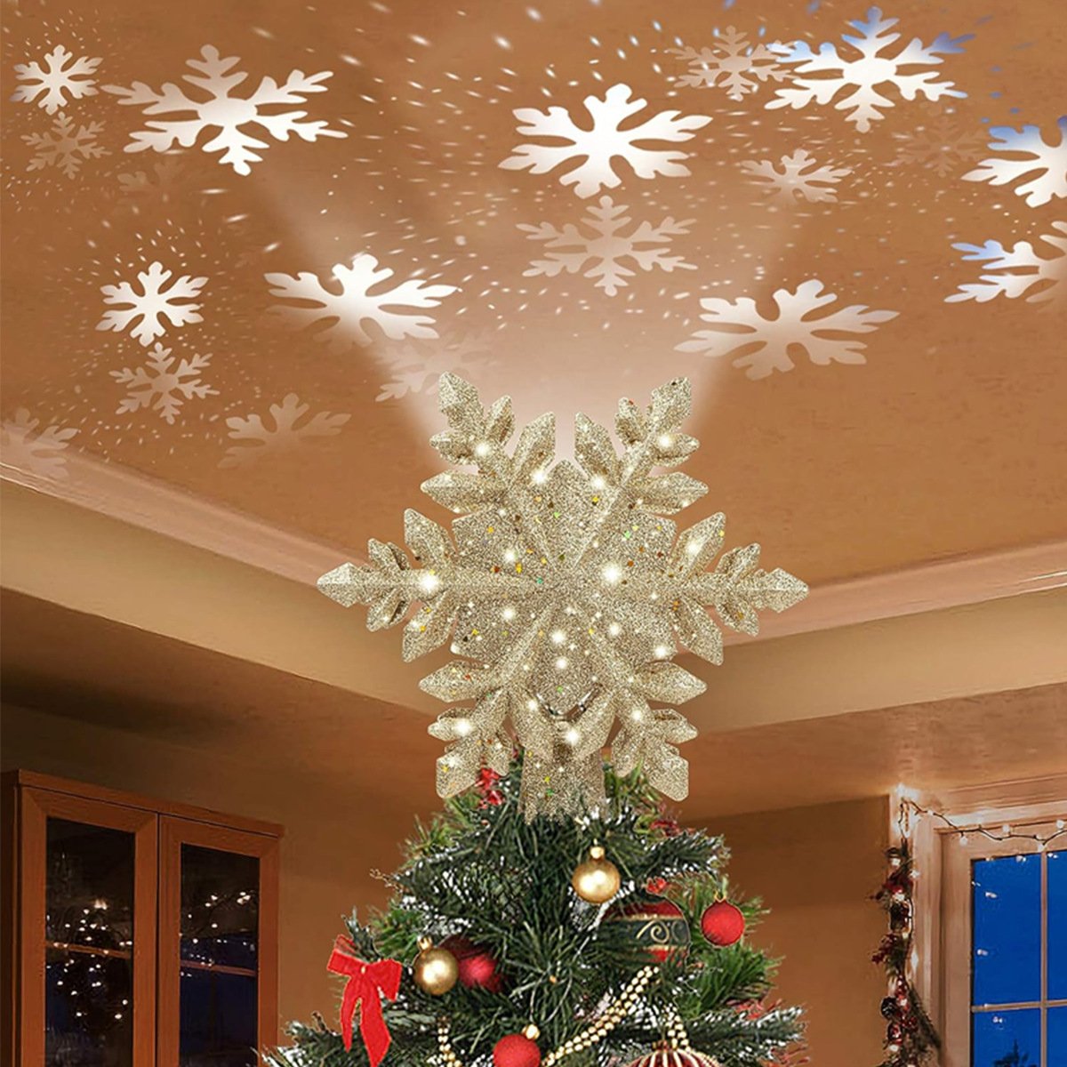 🎄Joulu -49% alennus🎅Lumimyrsky Pentagram-projektorilamppu