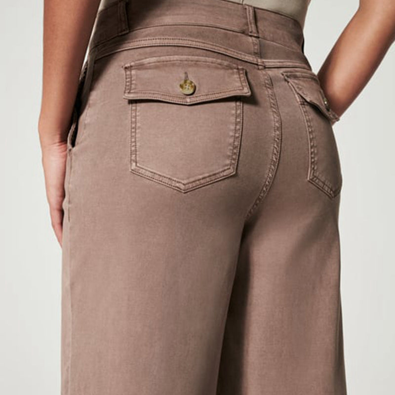 🔥2025 kuuma myynti🔥Stretch Twill leikatut leveälahkeiset housut