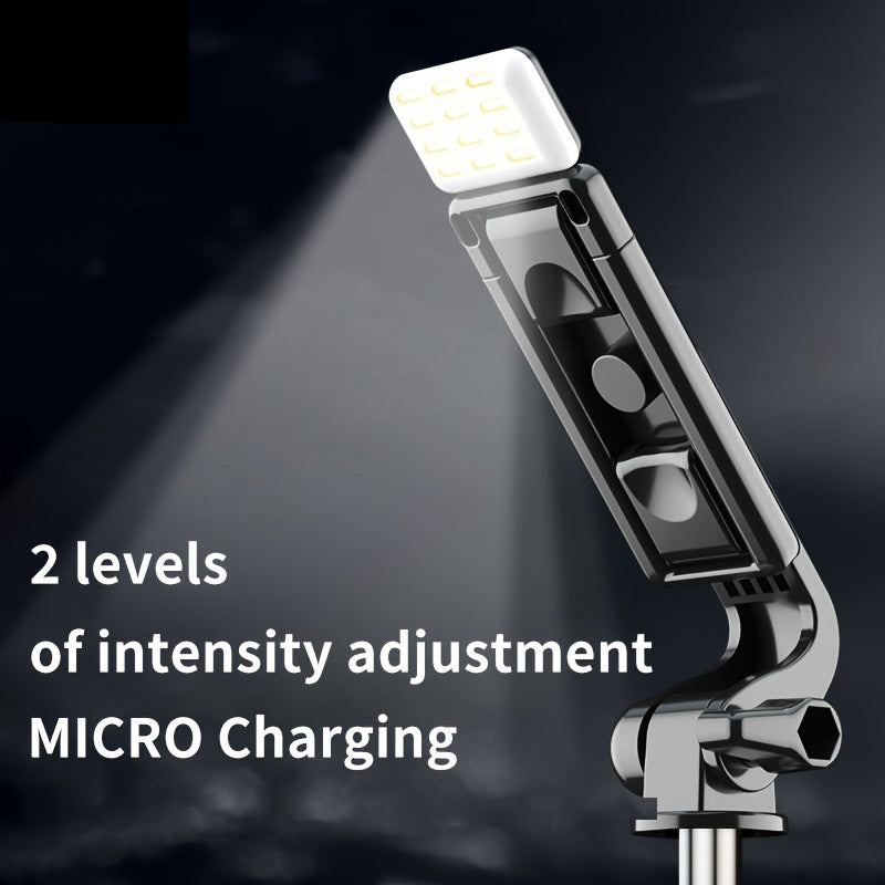 Selfie-tikkujalusta, jossa on täyttövalo