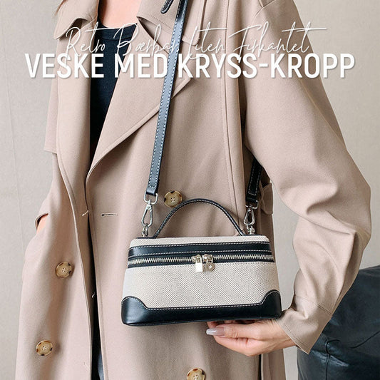 Retro kannettavan tietokoneen pieni neliö tapauksessa Cross Body