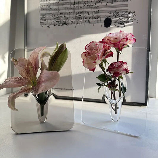 Akryyli valokuvakehys maljakko Flower Arranger