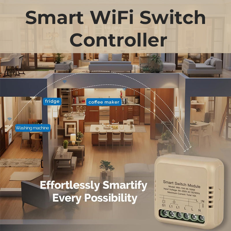 Smart WiFi Switch Controller – Remote & Voice Control