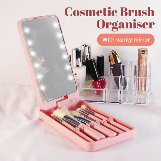 Säilytyslaatikko meikkiharjaan Led Make-up peiliin