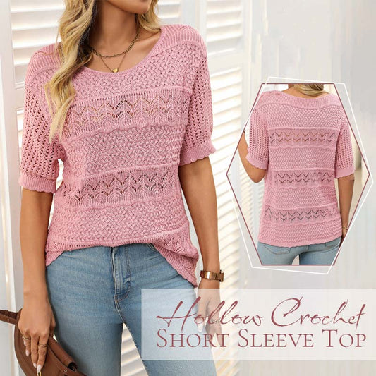 🌸Ontto virkattu lyhythihainen paita