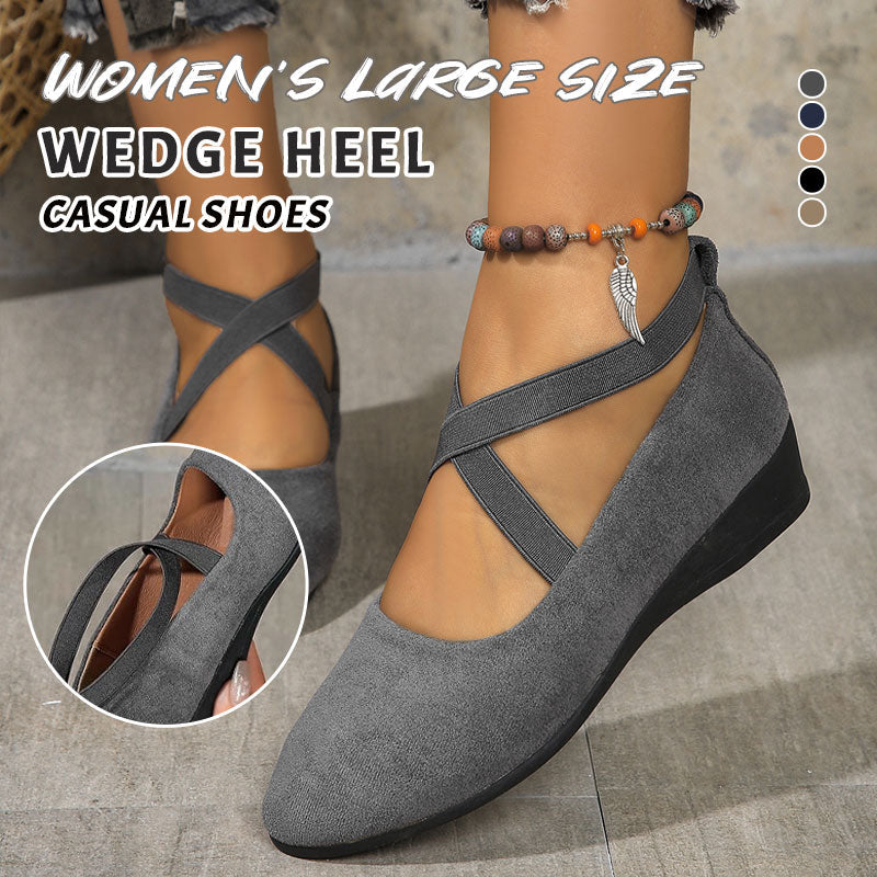 ⏳Ajankohtainen tarjous🎀Tyylikäs yksivärinen joustava hihna ja matala kiilakorko