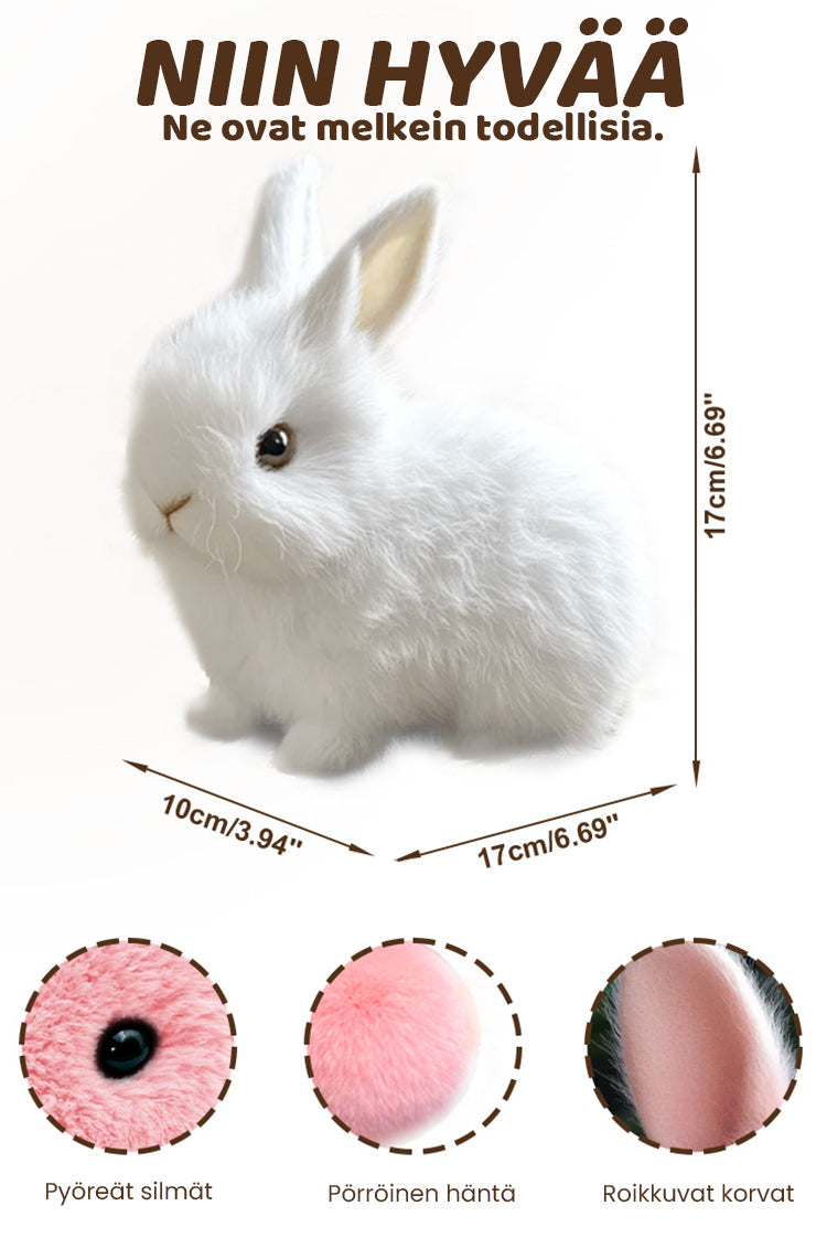 🐇Viimeinen päivä myynti 60% pois🐇Pörröinen realistinen kani lelu lelu