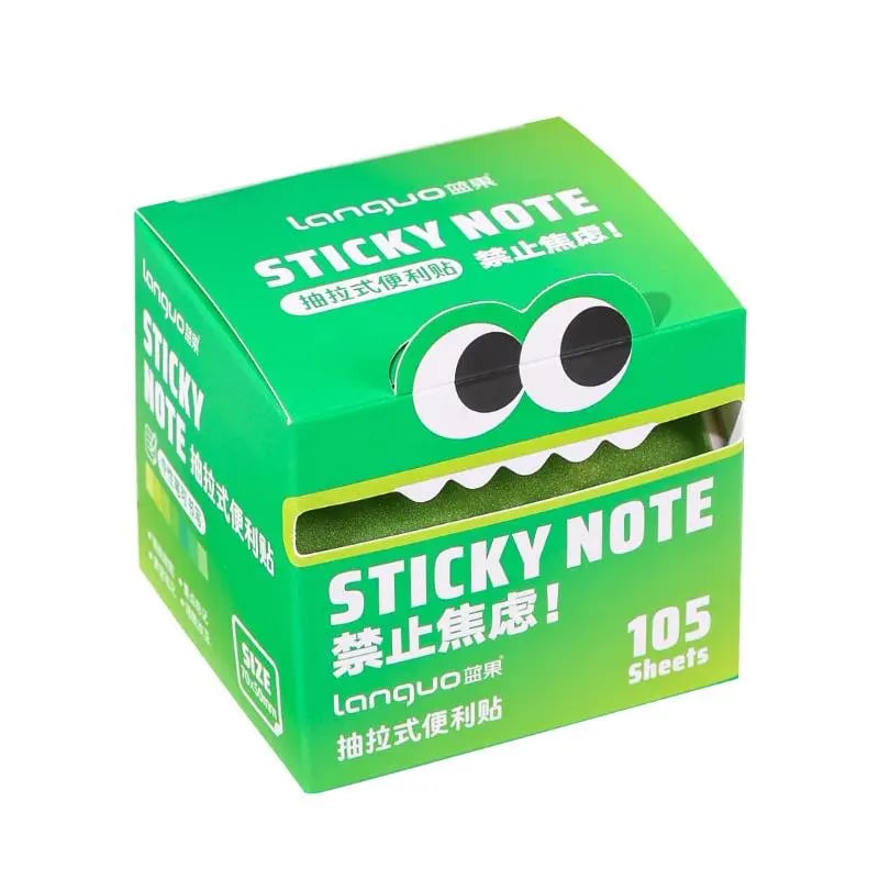 🖊🌈Cute Monster Pattern Sticky Note (105 Sheets/Roll)
