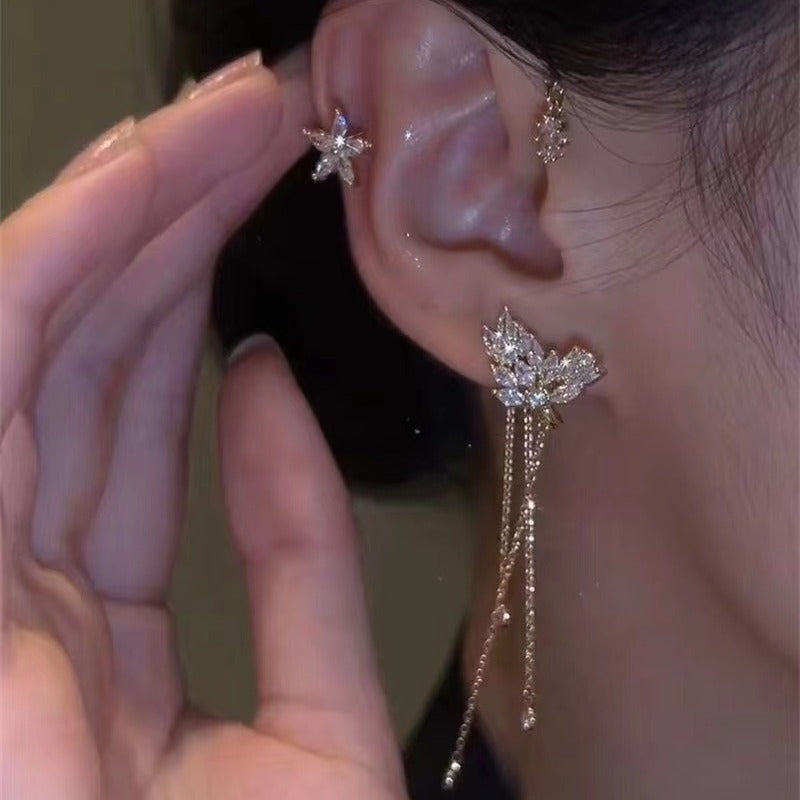 ✨🦋 Zirkonia-korvakorut, joissa on perhoskoriste💖✨