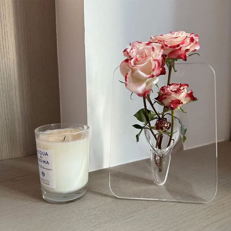 Akryyli valokuvakehys maljakko Flower Arranger