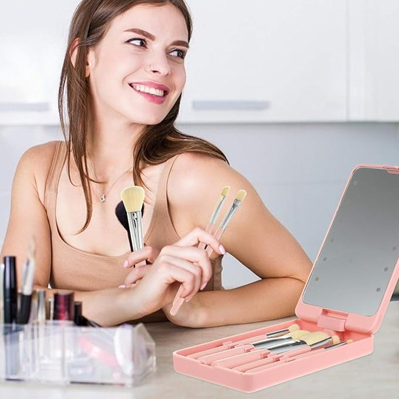 Säilytyslaatikko meikkiharjaan Led Make-up peiliin