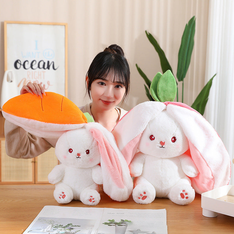 🍓 Kuuma myynti 50% OFF🍓 Pääsiäispäivä Mansikka pupu muuttui pikku kaniksi🎀 Hedelmänukke Pehmolelu🐰