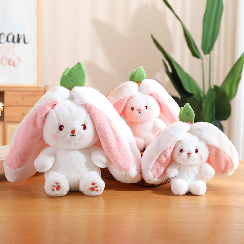 🍓 Kuuma myynti 50% OFF🍓 Pääsiäispäivä Mansikka pupu muuttui pikku kaniksi🎀 Hedelmänukke Pehmolelu🐰