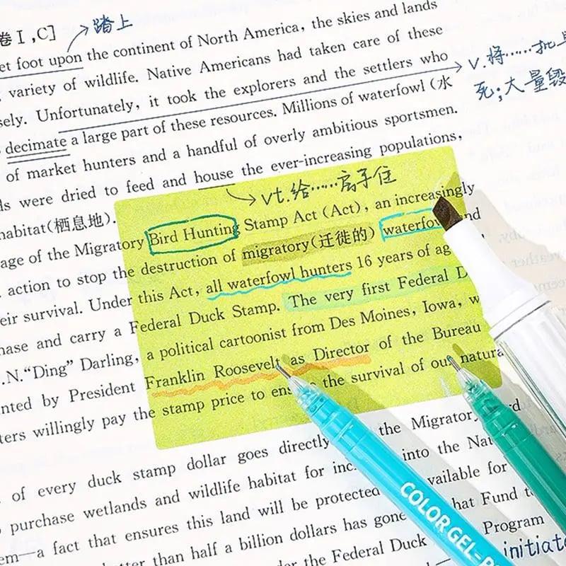 🖊🌈Cute Monster Pattern Sticky Note (105 Sheets/Roll)