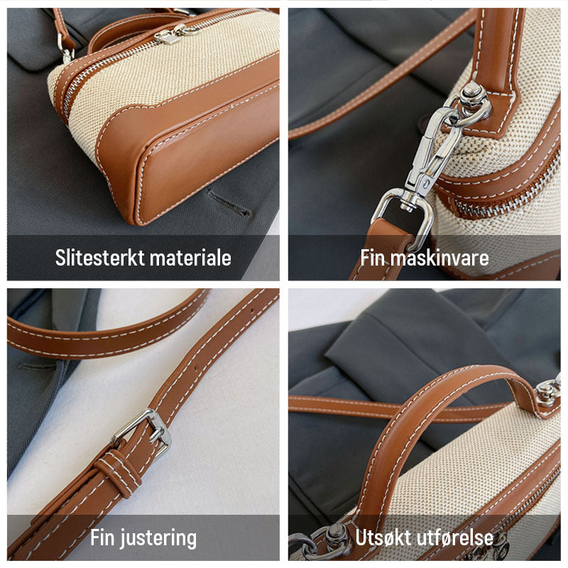 Retro kannettavan tietokoneen pieni neliö tapauksessa Cross Body