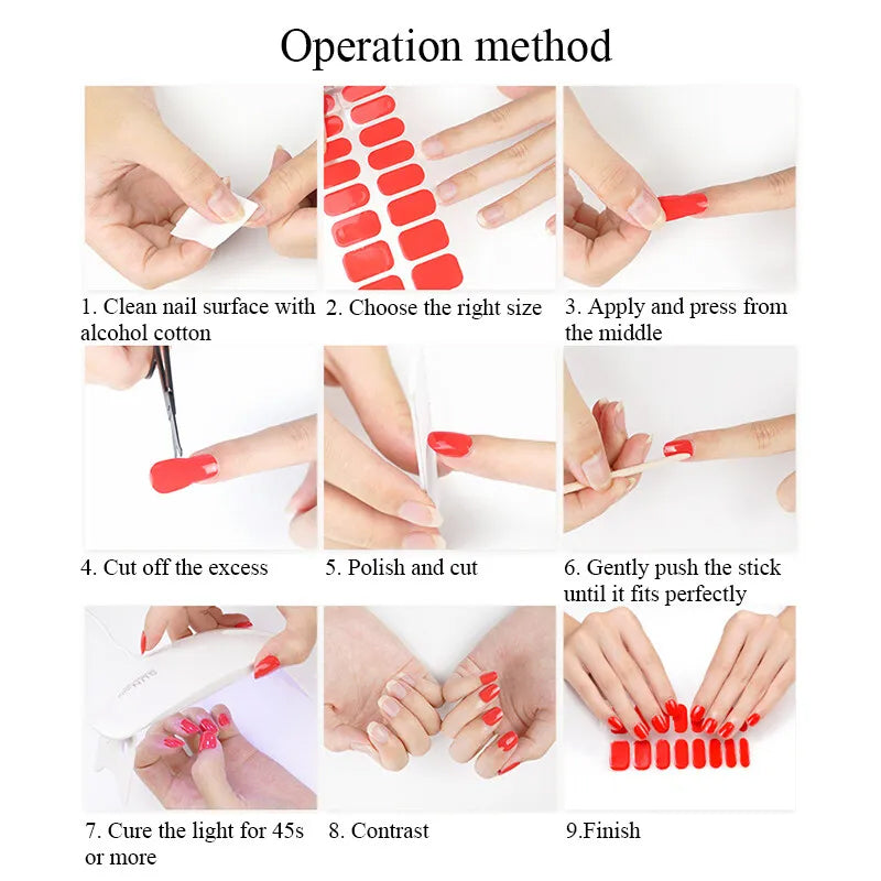 Puolikovettunut geeli Strip Manikyyri Full tarra