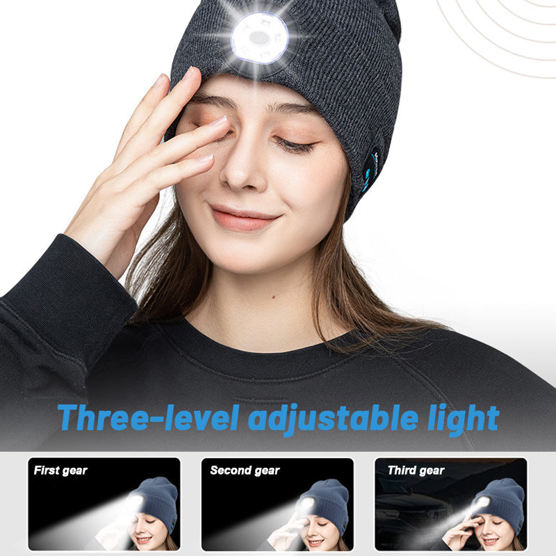 Bluetooth LED neulottu hattu
