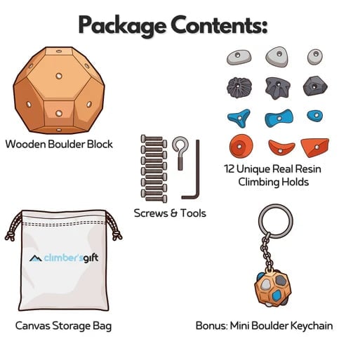 🧗‍♀️Handcrafted Boulder Block - Build Strength and Precision