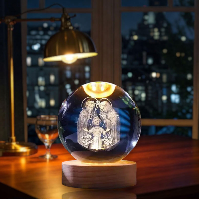 Luminous Crystal Glass Ball Ornament