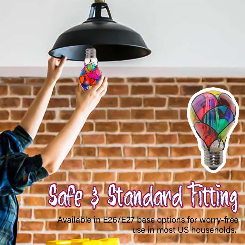 Hand-Painted DIY Colorful Decorative Light Bulb – Festive LED Warm Light 💡🎨