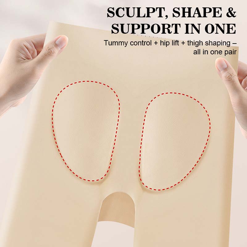 ✨Ice Silk -merkin korkeavyötäröiset naisten alusvaatteet vatsan muotoilua ja pakaroiden korostamista varten💃