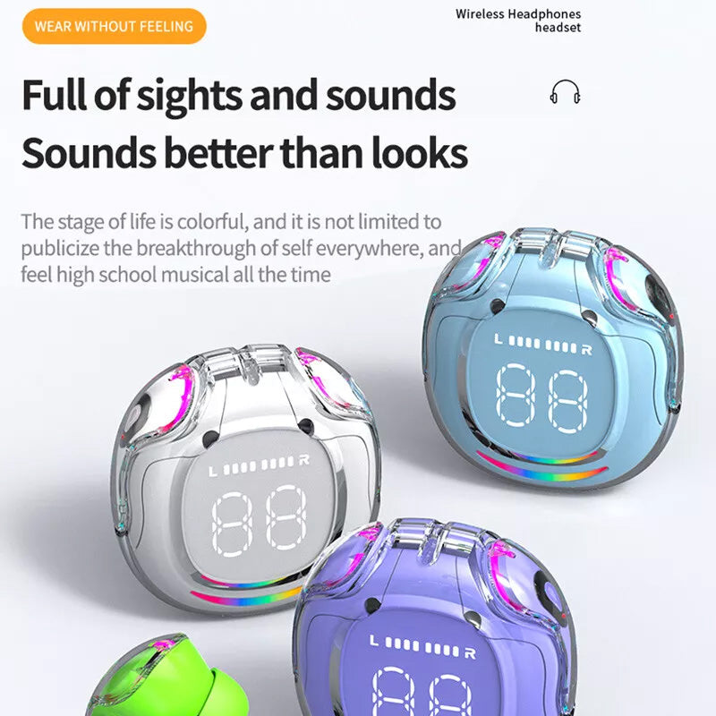 In-Ear pitkäikäinen digitaalinen näyttö Bluetooth-kuulokkeet