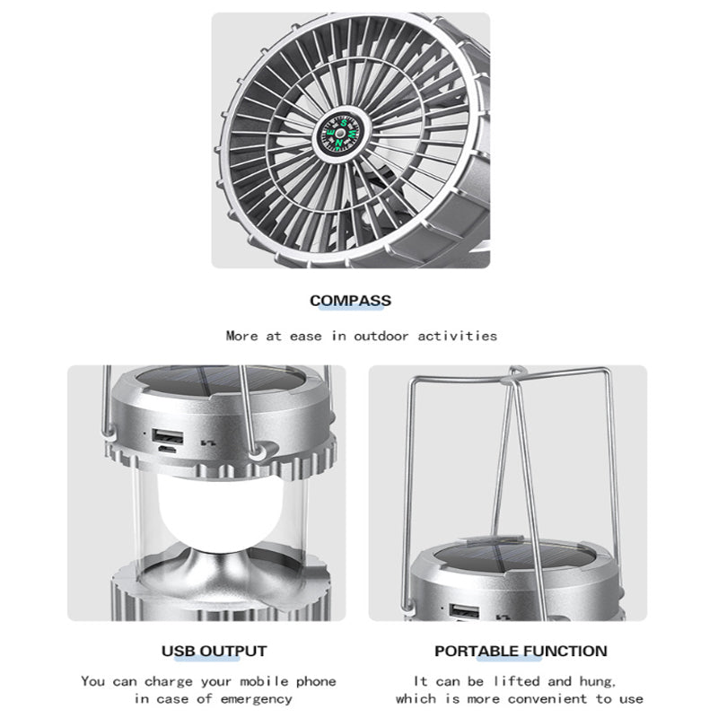 🔥2025 kuuma myynti🔥Solar Camping tuuletinvalo