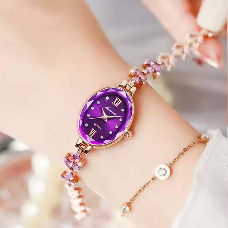 Naisten tyylikäs vedenkestävä kvartsi katsella