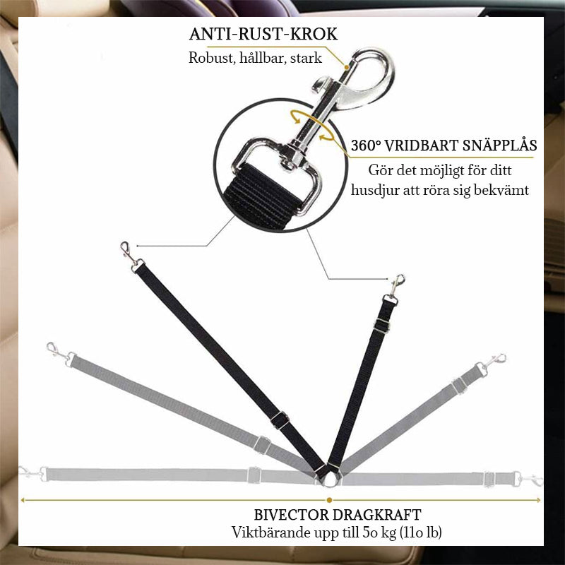 Auton turvavyö lemmikkieläimille