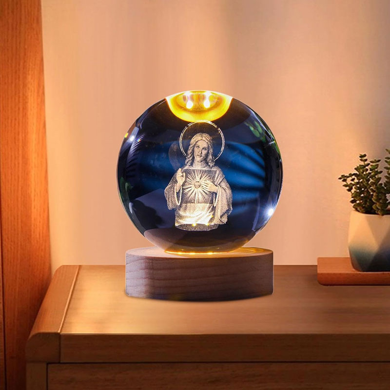 Luminous Crystal Glass Ball Ornament
