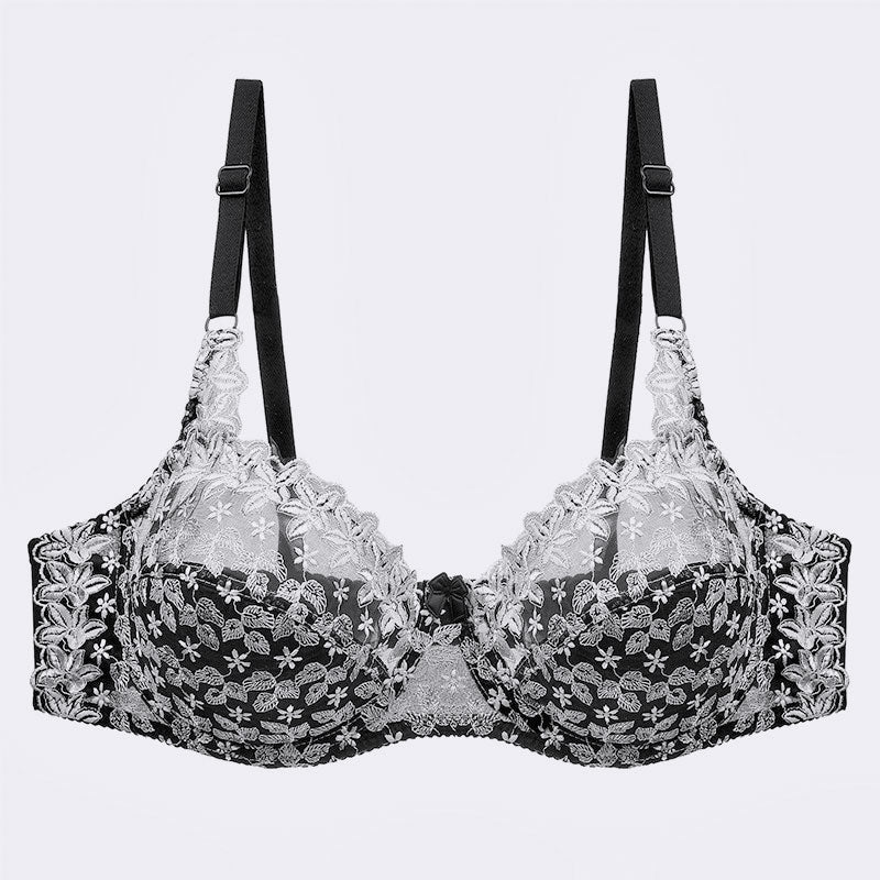 🎀Kirjailtu Pitsinen Ohutkuppinen Rintaliivi