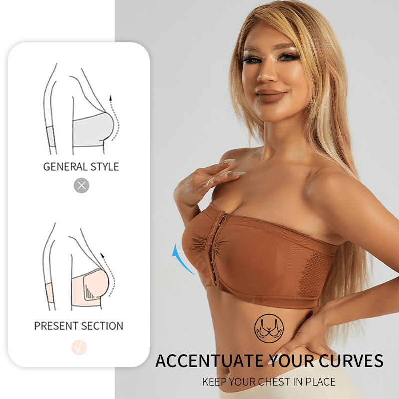 ⏰Wekelijkse speciale aanbieding: Koop 2, krijg 1 grati🎁Grote beugelbeha met ademende sluiting aan de voorkant