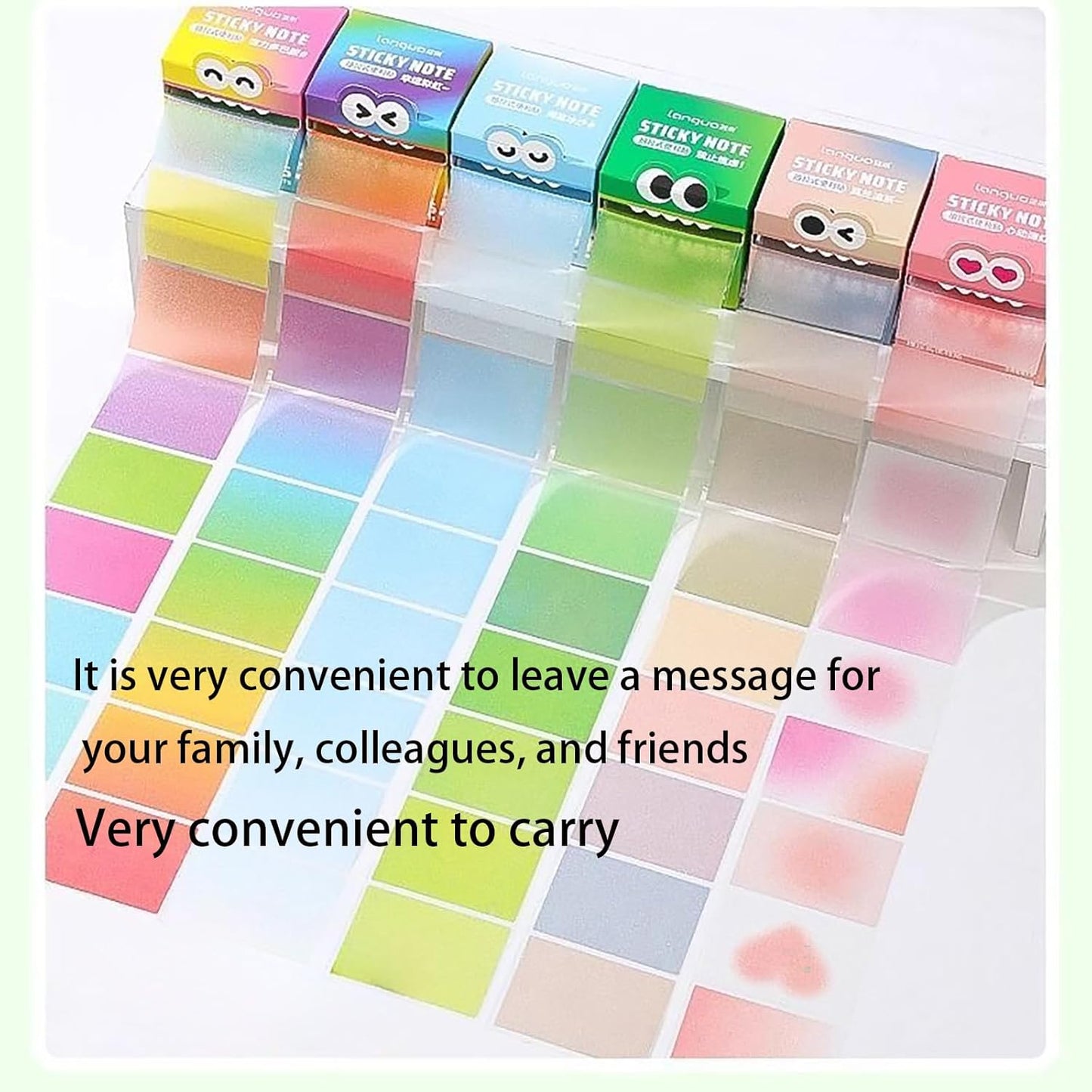🖊🌈Cute Monster Pattern Sticky Note (105 Sheets/Roll)