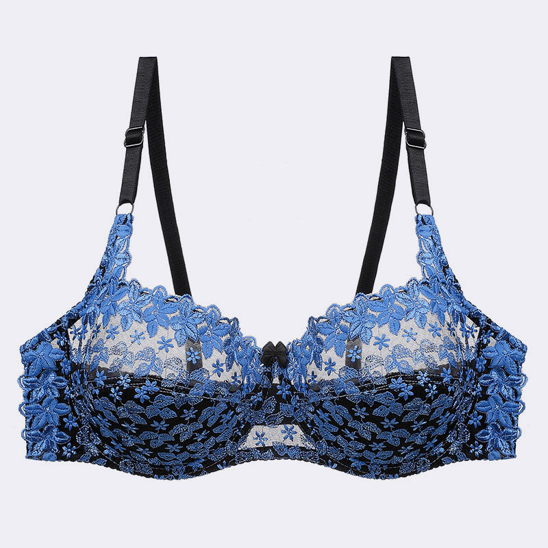 🎀Kirjailtu Pitsinen Ohutkuppinen Rintaliivi