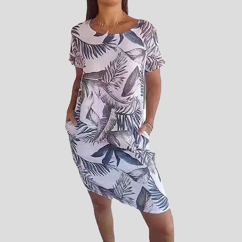 🌼Merseroitua puuvillaa oleva kukkakuvioinen taskullinen mekko