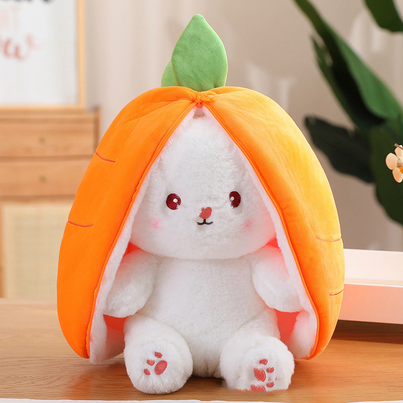 🍓 Kuuma myynti 50% OFF🍓 Pääsiäispäivä Mansikka pupu muuttui pikku kaniksi🎀 Hedelmänukke Pehmolelu🐰