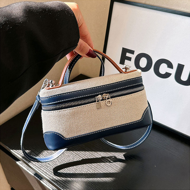 Retro kannettavan tietokoneen pieni neliö tapauksessa Cross Body