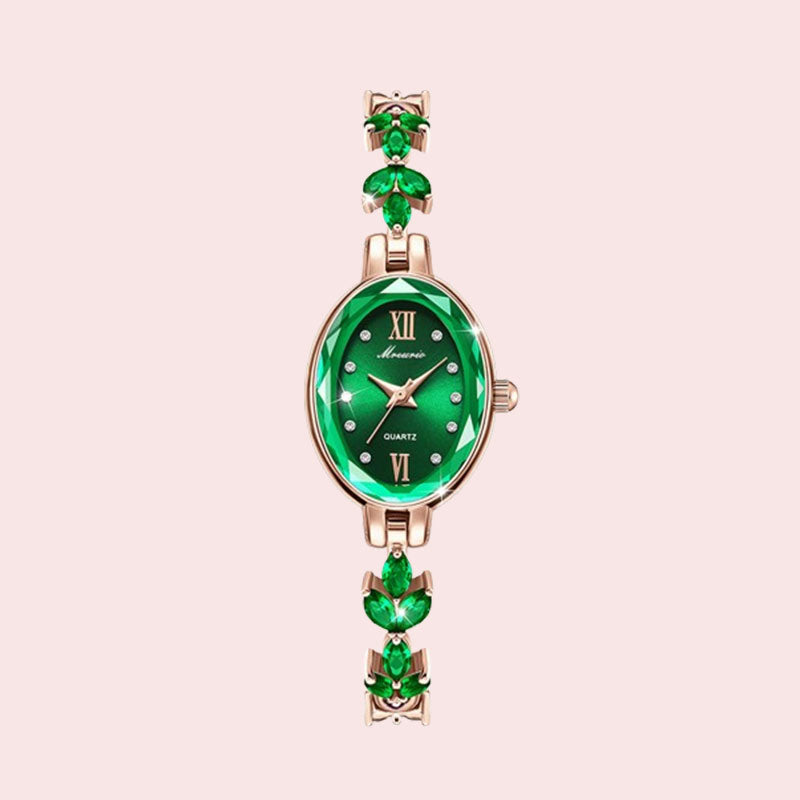 Naisten tyylikäs vedenkestävä kvartsi katsella