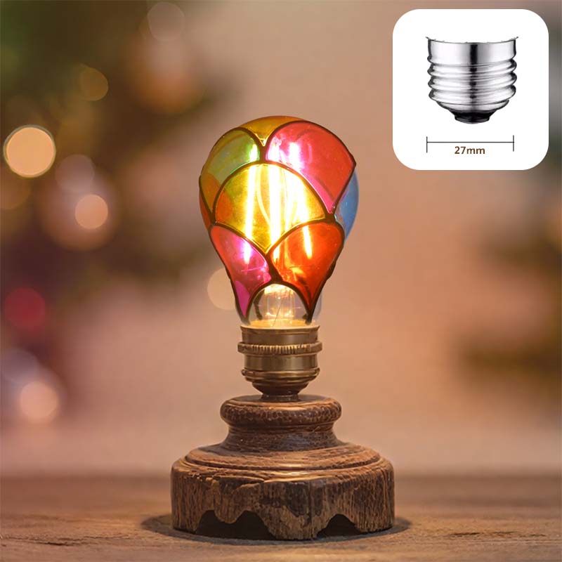Hand-Painted DIY Colorful Decorative Light Bulb – Festive LED Warm Light 💡🎨