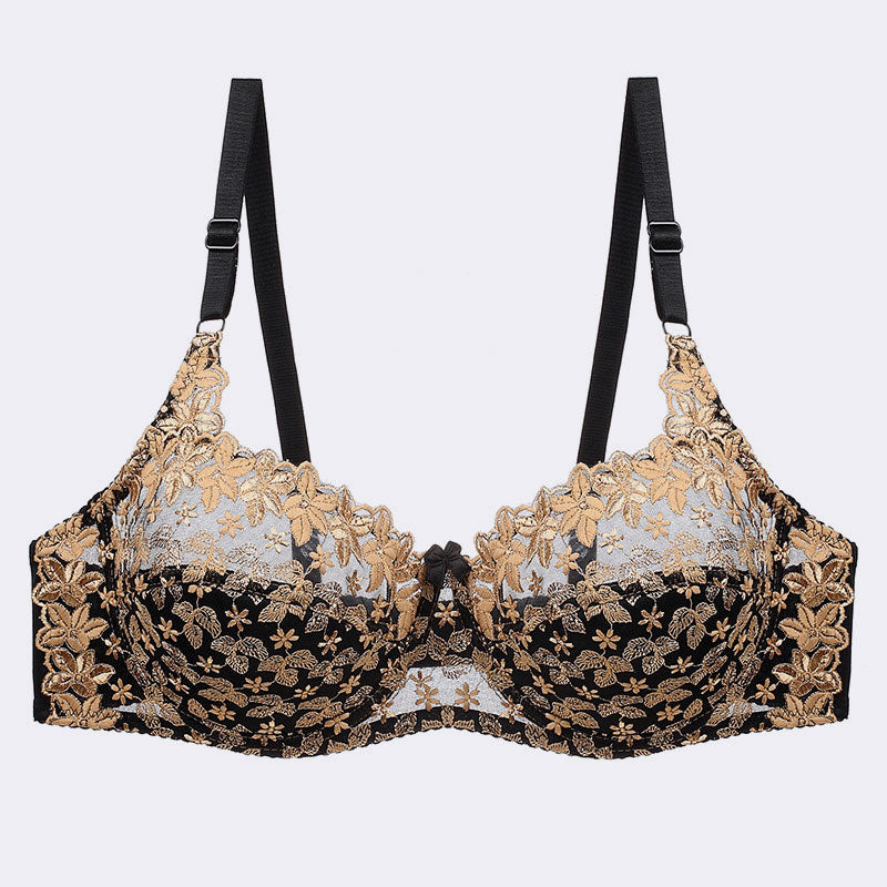 🎀Kirjailtu Pitsinen Ohutkuppinen Rintaliivi