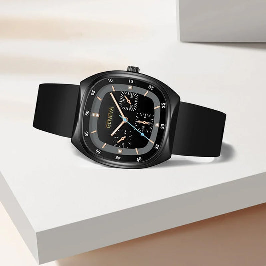 Vedenpitävä, moderni, neliömäinen kvartsikello