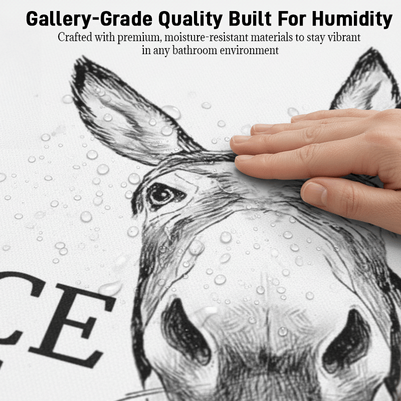 Funny Bathroom Sign “Nice Ass” ✨ Charming Donkey for the Wall 🎨