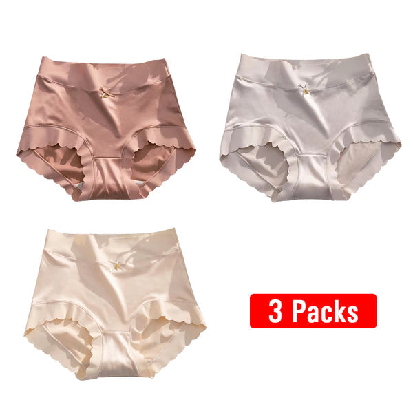 ( 🎁 2025 Nytår varmt salg 70% rabat🎁) Betal1 Få 2 (3pack) Premium Satin Antibakteriel Ice Silk Fugtabsorberende trusser
