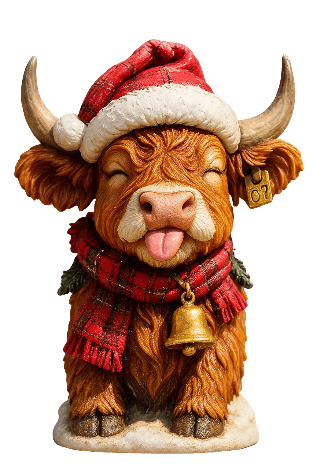 🐮Highland Cow Adventtikalenteri 2025🎄 - 3D käsinkudottu Highland Cow Nukke (24 kpl)
