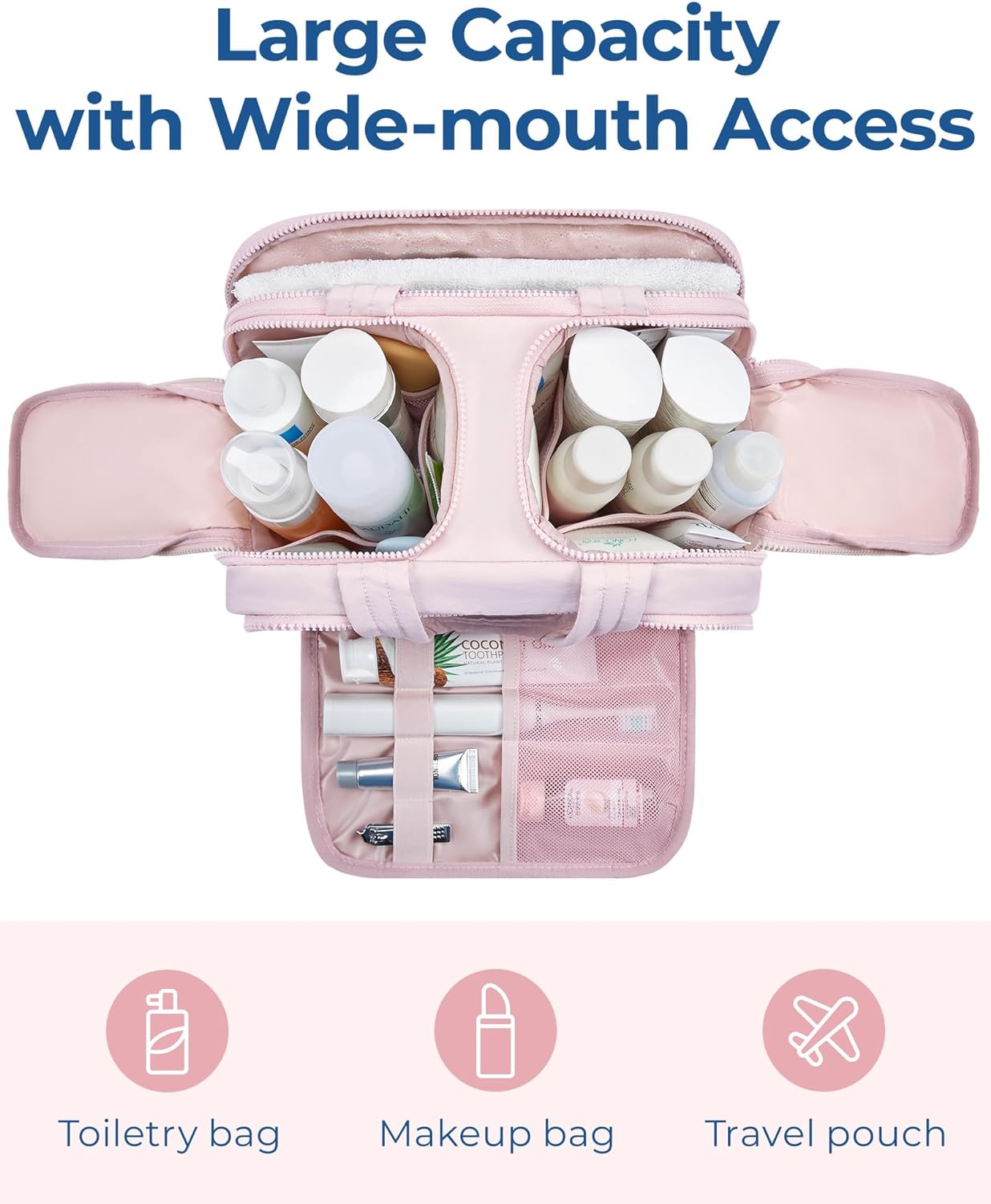 Suuri leveä matkameikkipussi