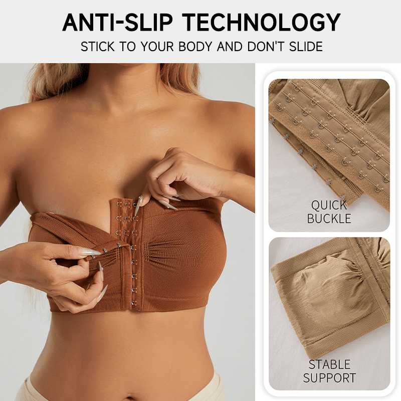 ⏰Wekelijkse speciale aanbieding: Koop 2, krijg 1 grati🎁Grote beugelbeha met ademende sluiting aan de voorkant